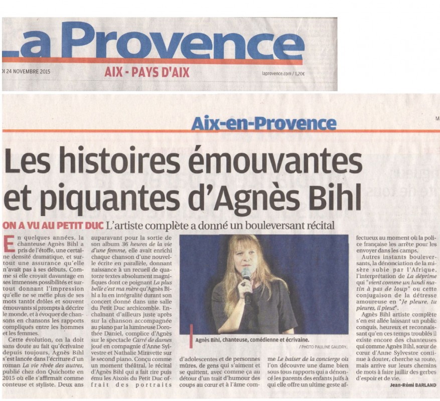 Agnès Bihl a donné un bouleversant récital