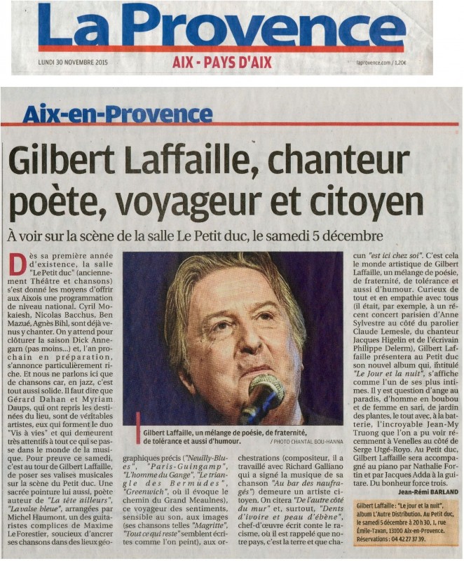 Gilbert Laffaille : chanteur poète, voyageur et citoyen