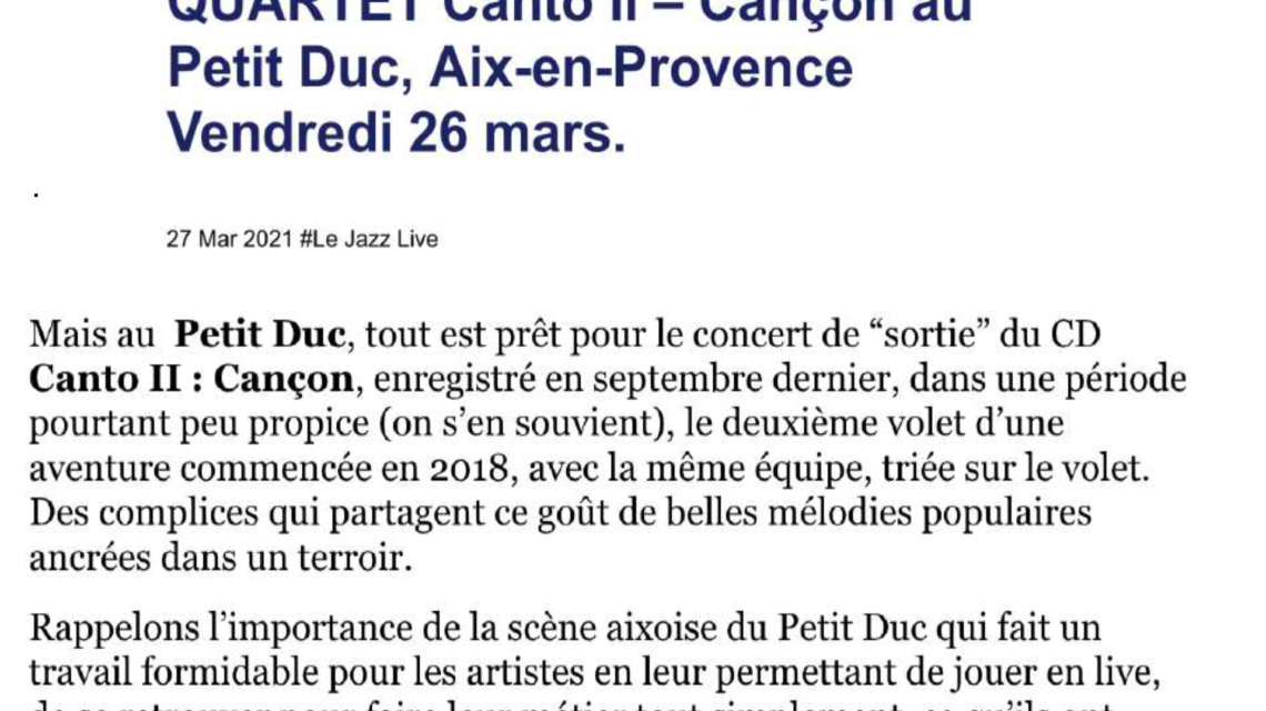 Jazzmag - Mathieu Chazaren